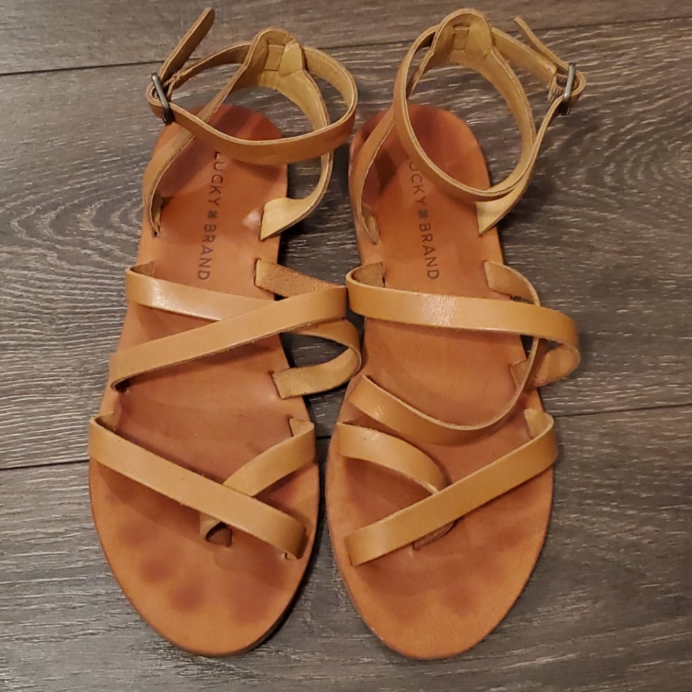 Lucky Brand Tan Strappy Sandals